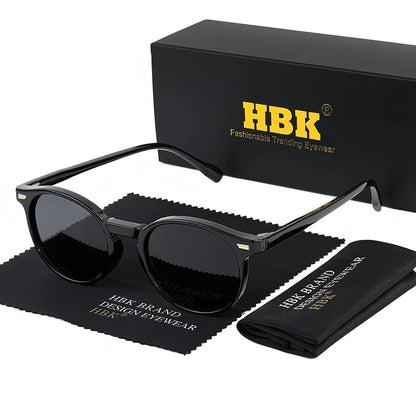 Polarized Sunglasses Men - HBK Oval TR90 Frame Fashion Sun Glasses UV400 Protection - ZOOMNSTORE