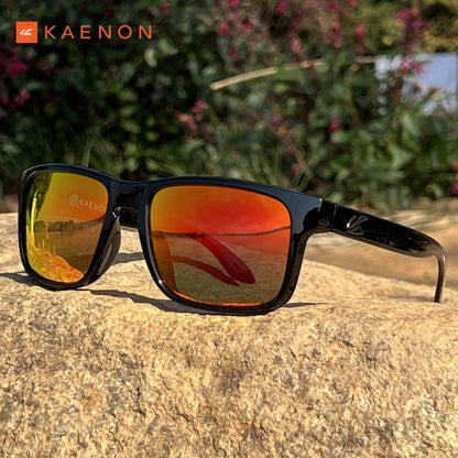 Polarized Sunglasses Men - KAENON Square Frame Classic Sport Glasses UV400 Protection - ZOOMNSTORE