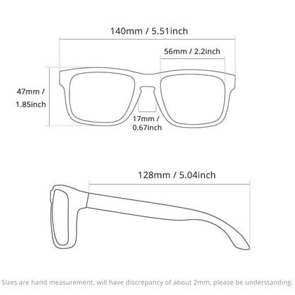 Polarized Sunglasses Men - KAENON Square Frame Classic Sport Glasses UV400 Protection - ZOOMNSTORE