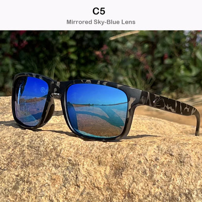 Polarized Sunglasses Men - KAENON Square Frame Classic Sport Glasses UV400 Protection - ZOOMNSTORE