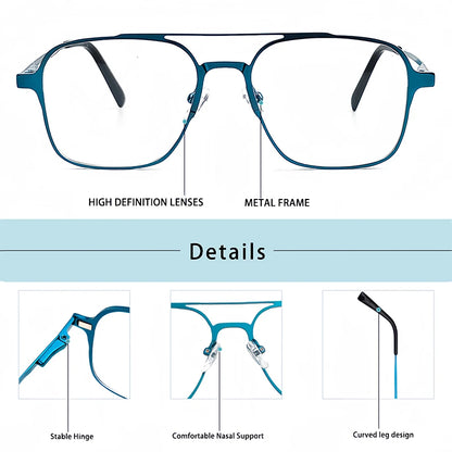 Polarized Sunglasses Men - Metal Frame 3 In 1 Magnet Clip On Glasses UV400 Protection - ZOOMNSTORE