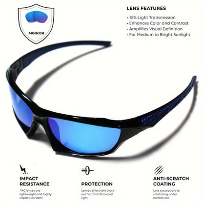 Polarized UV400 Sports Sunglasses - Round Metal Frame for Men  Women - ZOOMNSTORE