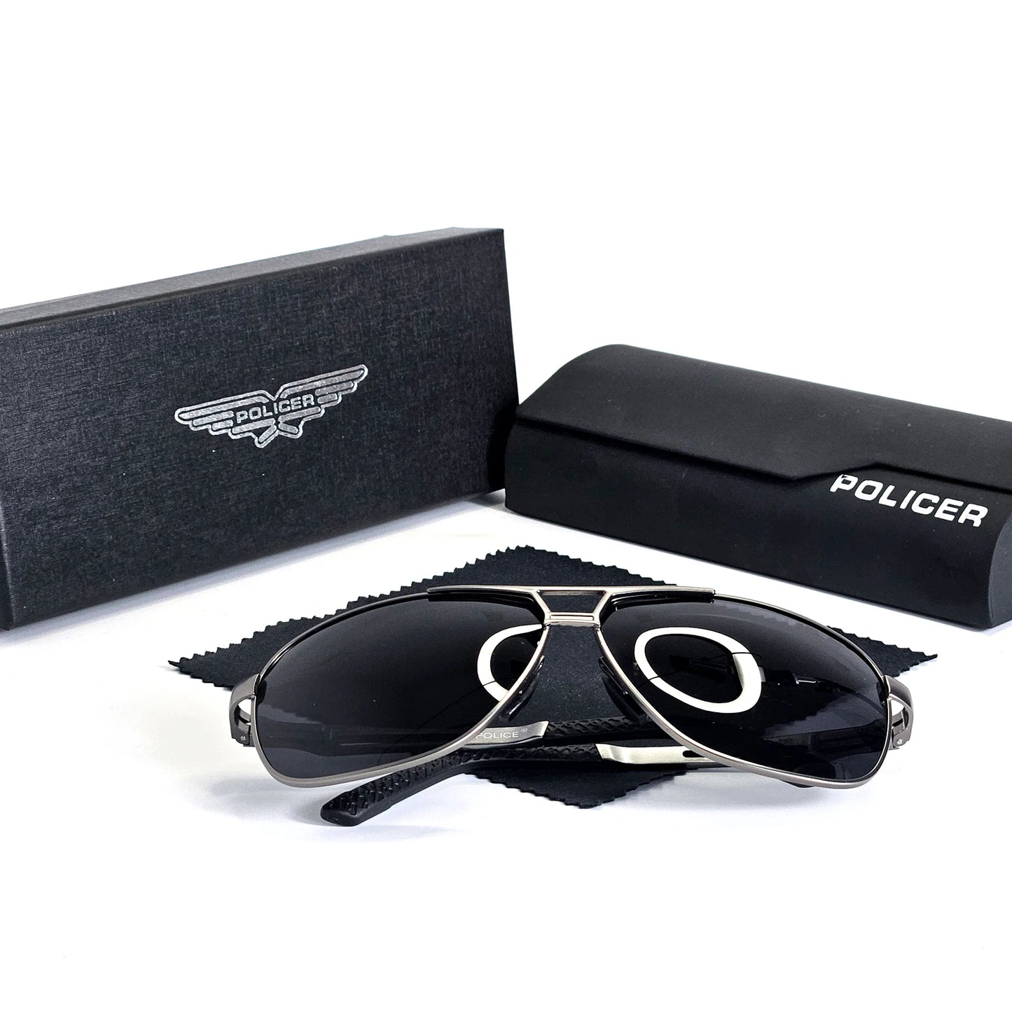 Policer Mens Polarized Sunglasses - Classic Pilot Goggles with UV 400 Protection - ZOOMNSTORE
