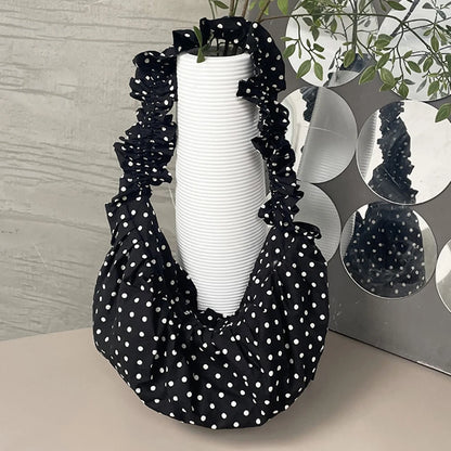 Polka Dot Hobo Bag - Large Capacity Fashion Shoulder  Vintage Tote for Travel - ZOOMNSTORE