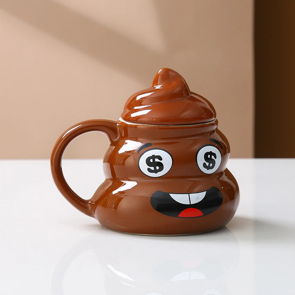 Poop Ceramic Cup - Creative Coffee Cup with Spoon | Naughty Prank Drinkware Mug - ZOOMNSTORE