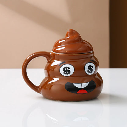 Poop Ceramic Cup - Creative Coffee Cup with Spoon | Naughty Prank Drinkware Mug - ZOOMNSTORE