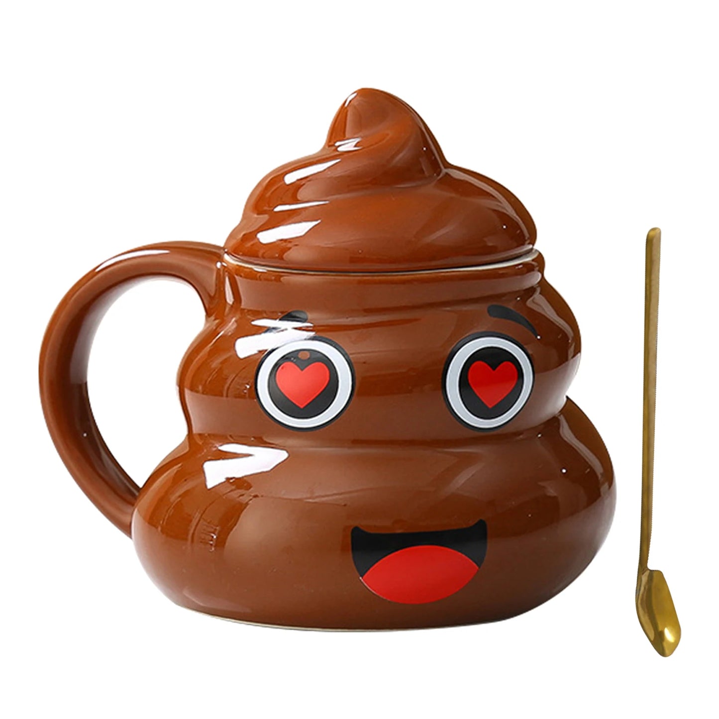 Poop Ceramic Cup - Creative Coffee Cup with Spoon | Naughty Prank Drinkware Mug - ZOOMNSTORE