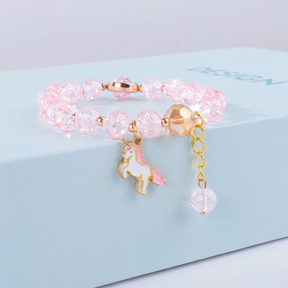 Cute Popcorn Beads Bracelet - Friendship Jewelry for Girls with Star Moon Cloud and Flower Accents - ZOOMNSTORE