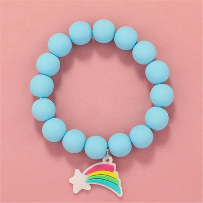 Cute Popcorn Beads Bracelet - Friendship Jewelry for Girls with Star Moon Cloud and Flower Accents - ZOOMNSTORE