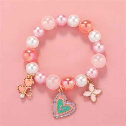 Cute Popcorn Beads Bracelet - Friendship Jewelry for Girls with Star Moon Cloud and Flower Accents - ZOOMNSTORE