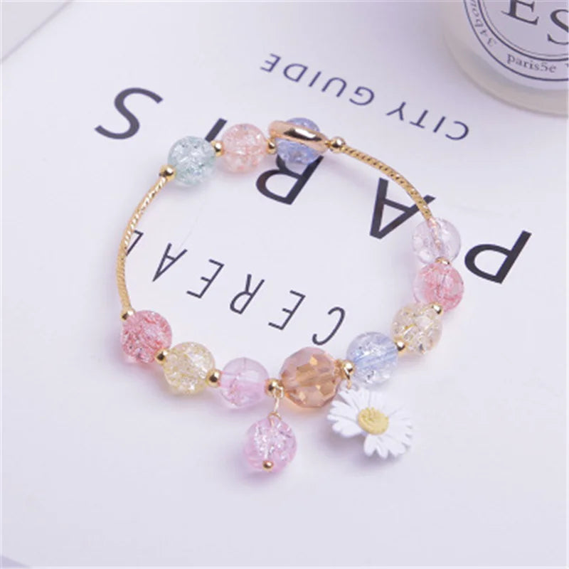Cute Popcorn Beads Bracelet - Friendship Jewelry for Girls with Star Moon Cloud and Flower Accents - ZOOMNSTORE