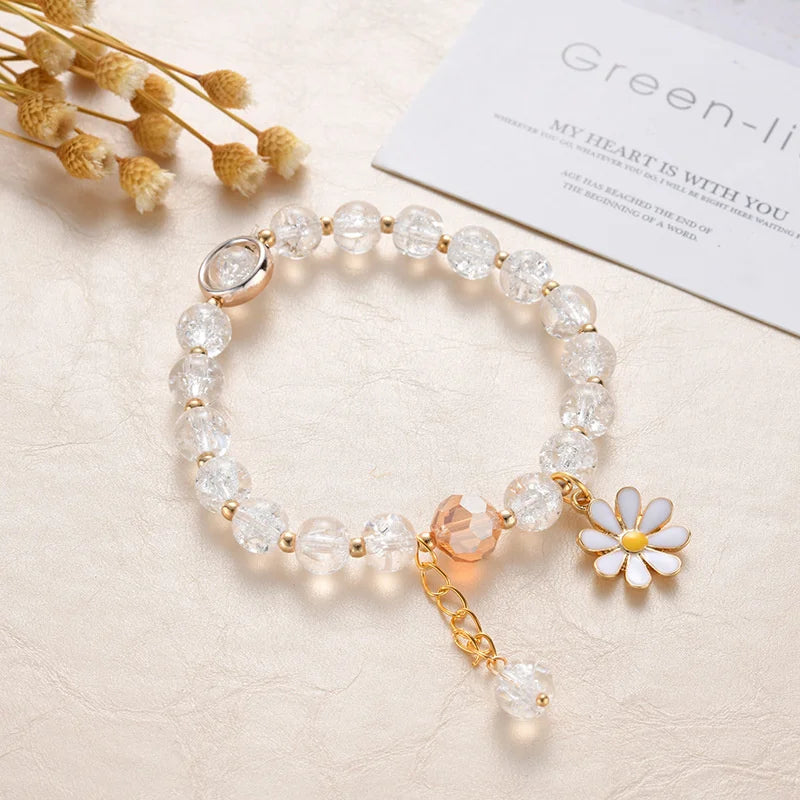Cute Popcorn Beads Bracelet - Friendship Jewelry for Girls with Star Moon Cloud and Flower Accents - ZOOMNSTORE