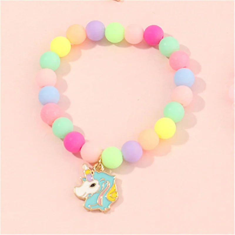 Cute Popcorn Beads Bracelet - Friendship Jewelry for Girls with Star Moon Cloud and Flower Accents - ZOOMNSTORE