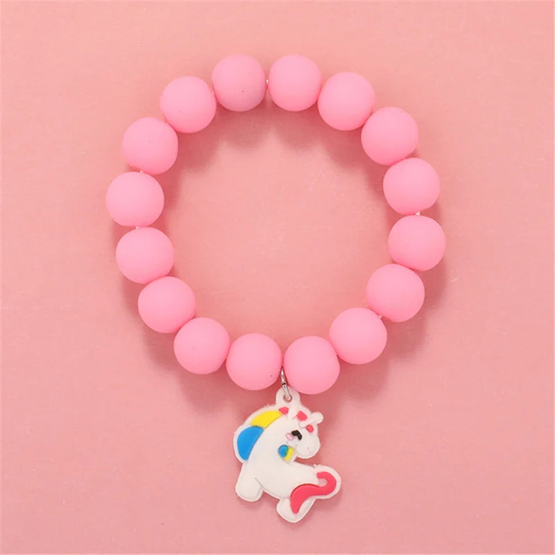 Cute Popcorn Beads Bracelet - Friendship Jewelry for Girls with Star Moon Cloud and Flower Accents - ZOOMNSTORE