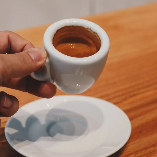 Porcelain Espresso Cup Set – 50ml Ceramic Coffee Cup Saucer With Spoon - ZOOMNSTORE