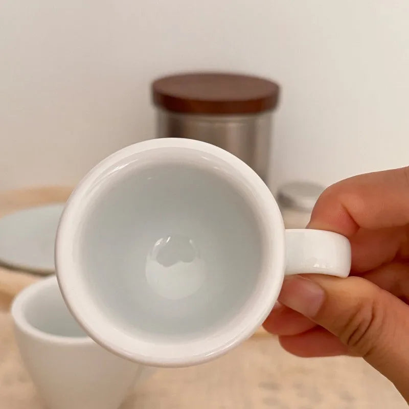 Porcelain Espresso Cup Set – 50ml Ceramic Coffee Cup Saucer With Spoon - ZOOMNSTORE