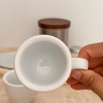 Porcelain Espresso Cup Set – 50ml Ceramic Coffee Cup Saucer With Spoon - ZOOMNSTORE