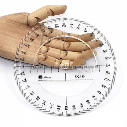 The Iatest Portable Diameter 10-20CM Plastic 360 Meter Goniometer Ruler Swing Arm, for School Office Supplies - ZOOMNSTORE