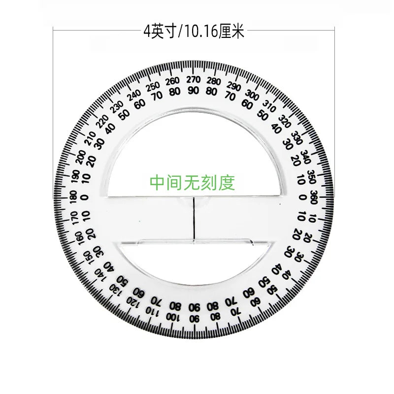 The Iatest Portable Diameter 10-20CM Plastic 360 Meter Goniometer Ruler Swing Arm, for School Office Supplies - ZOOMNSTORE