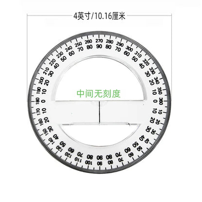 The Iatest Portable Diameter 10-20CM Plastic 360 Meter Goniometer Ruler Swing Arm, for School Office Supplies - ZOOMNSTORE