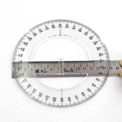 The Iatest Portable Diameter 10-20CM Plastic 360 Meter Goniometer Ruler Swing Arm, for School Office Supplies - ZOOMNSTORE