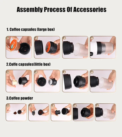 Portable 3-in-1 Wireless Espresso Coffee Maker for Car  Home - ZOOMNSTORE