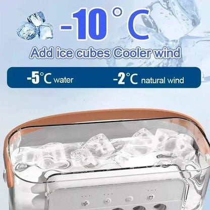 3 In 1 New Fan AIr Conditioner Household Small Air Cooler LED Night Light Portable Humidifier Air Adjustment Fan Office Home Fan - ZOOMNSTORE