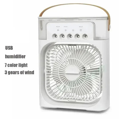 3 In 1 New Fan AIr Conditioner Household Small Air Cooler LED Night Light Portable Humidifier Air Adjustment Fan Office Home Fan - ZOOMNSTORE