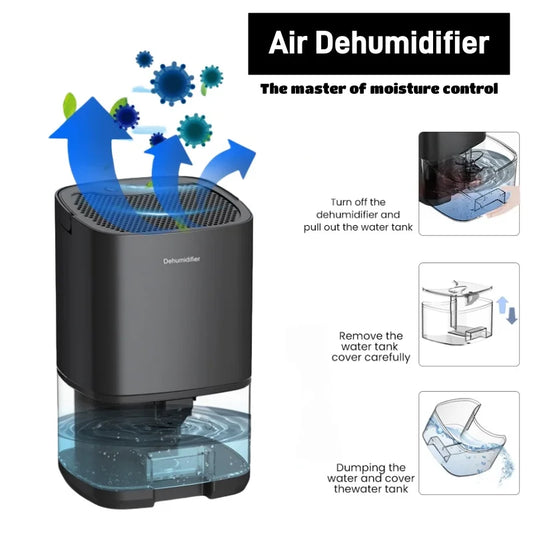 Portable Smart Air Purifier  Dehumidifier - Silent Home Deodorizer for Bedroom Office Kitchen - ZOOMNSTORE