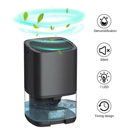 Portable Smart Air Purifier  Dehumidifier - Silent Home Deodorizer for Bedroom Office Kitchen - ZOOMNSTORE