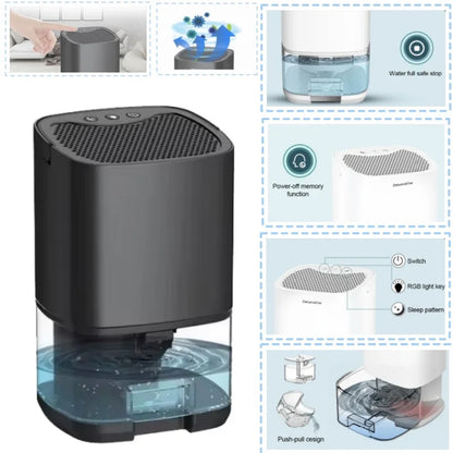 Portable Smart Air Purifier  Dehumidifier - Silent Home Deodorizer for Bedroom Office Kitchen - ZOOMNSTORE