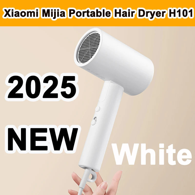 XIAOMI MIJIA Portable Anion Hair Dryer H101 Quick Dry Professinal Foldable 1600W 50 Million Negative Lons Home Travel Hair Care - ZOOMNSTORE
