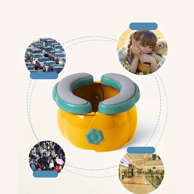Portable Baby Potty – Foldable Kids Potty Training Seat With Storage Bag & Garbage Bags - ZOOMNSTORE