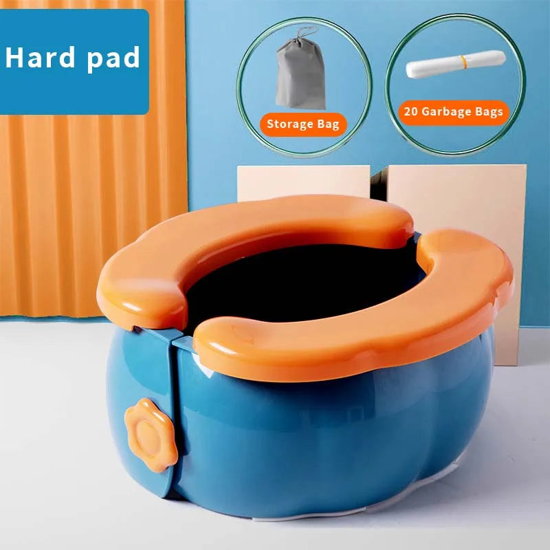 Portable Baby Potty – Foldable Kids Potty Training Seat With Storage Bag & Garbage Bags - ZOOMNSTORE