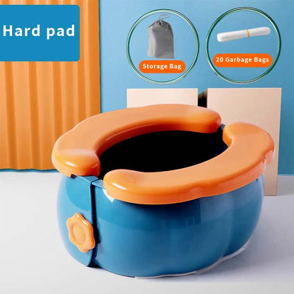 Portable Baby Potty – Foldable Kids Potty Training Seat With Storage Bag & Garbage Bags - ZOOMNSTORE