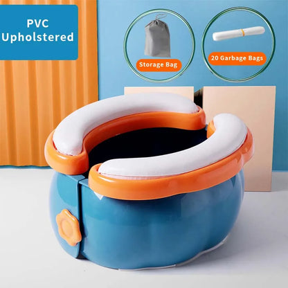 Portable Baby Potty – Foldable Kids Potty Training Seat With Storage Bag & Garbage Bags - ZOOMNSTORE