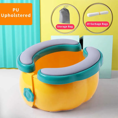 Portable Baby Potty – Foldable Kids Potty Training Seat With Storage Bag & Garbage Bags - ZOOMNSTORE