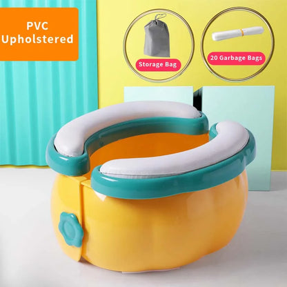 Portable Baby Potty – Foldable Kids Potty Training Seat With Storage Bag & Garbage Bags - ZOOMNSTORE