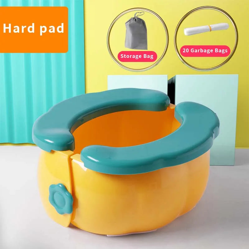 Portable Baby Potty – Foldable Kids Potty Training Seat With Storage Bag & Garbage Bags - ZOOMNSTORE