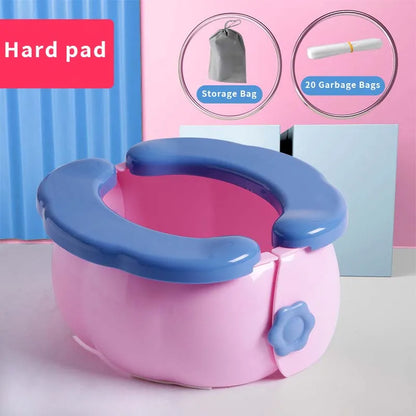 Portable Baby Potty – Foldable Kids Potty Training Seat With Storage Bag & Garbage Bags - ZOOMNSTORE