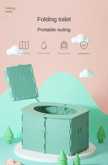 Portable Baby Potty – Foldable Potty Seat & Travel Basin for Easy Baby Toilet Training - ZOOMNSTORE