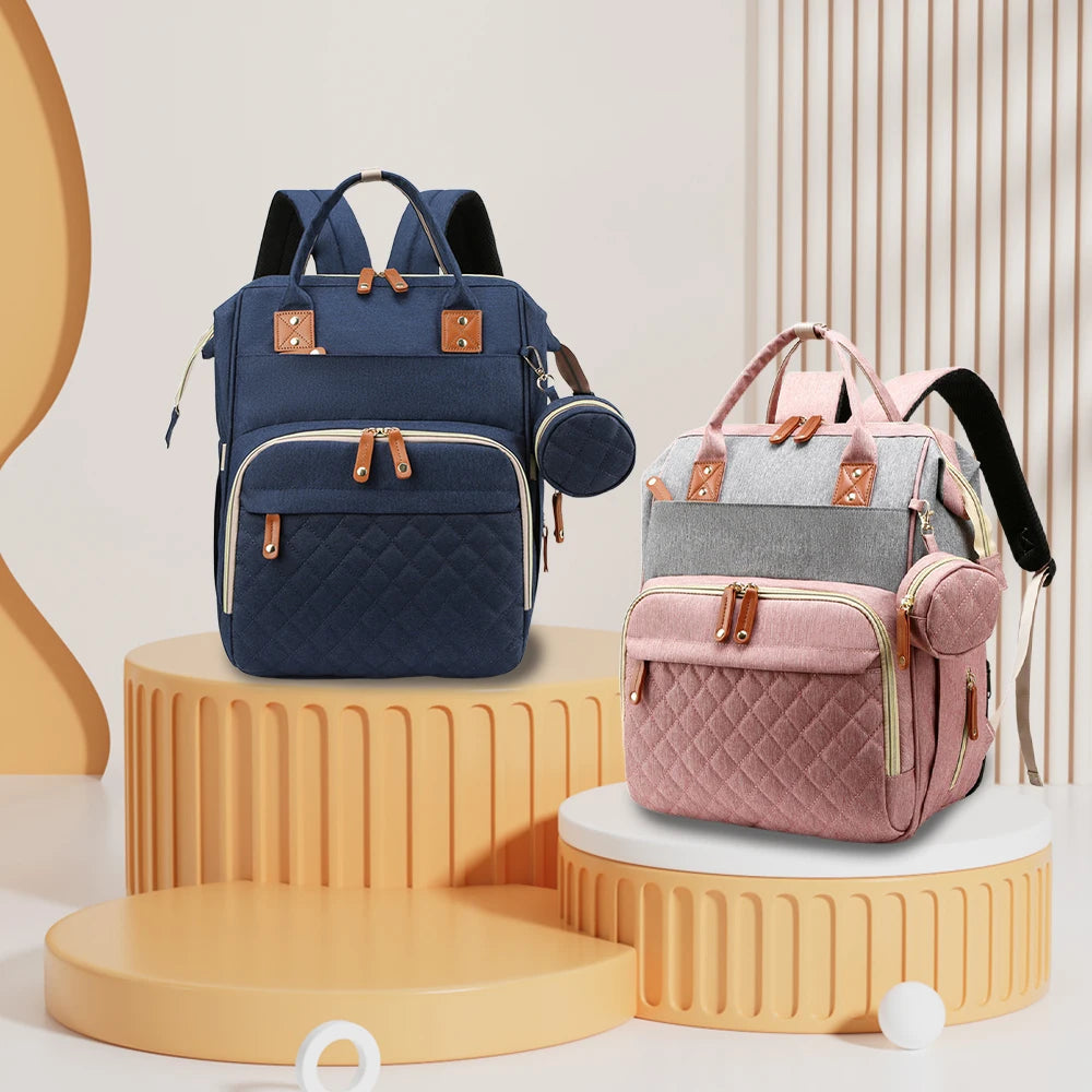 Quality Outdoor Portable Foldable baby Travelling bed backpack mommy bag fashion leisure large capacity infant carrier bag - ZOOMNSTORE