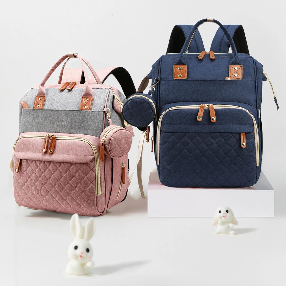 Quality Outdoor Portable Foldable baby Travelling bed backpack mommy bag fashion leisure large capacity infant carrier bag - ZOOMNSTORE