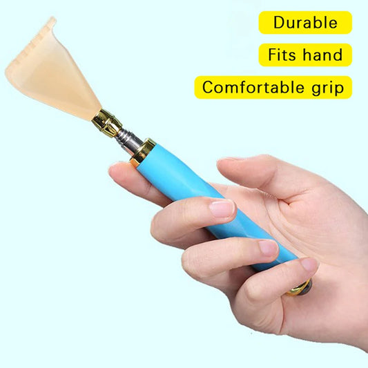 Portable Back Scratcher - Travel Back Tickling Tool with Plastic & Resin Scratch Massager Stick - ZOOMNSTORE