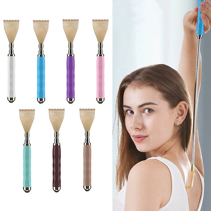 Portable Back Scratcher - Travel Back Tickling Tool with Plastic & Resin Scratch Massager Stick - ZOOMNSTORE
