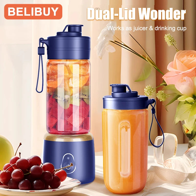 Portable Electric Blender - 600ML USB Rechargeable Fruit Mixer  Smoothie Maker - ZOOMNSTORE