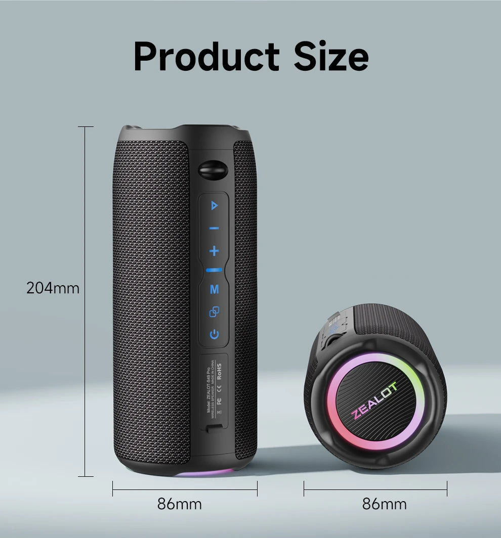 Portable Bluetooth Speaker - 20W Waterproof IPX6 Wireless Dual Pairing Sound - ZOOMNSTORE