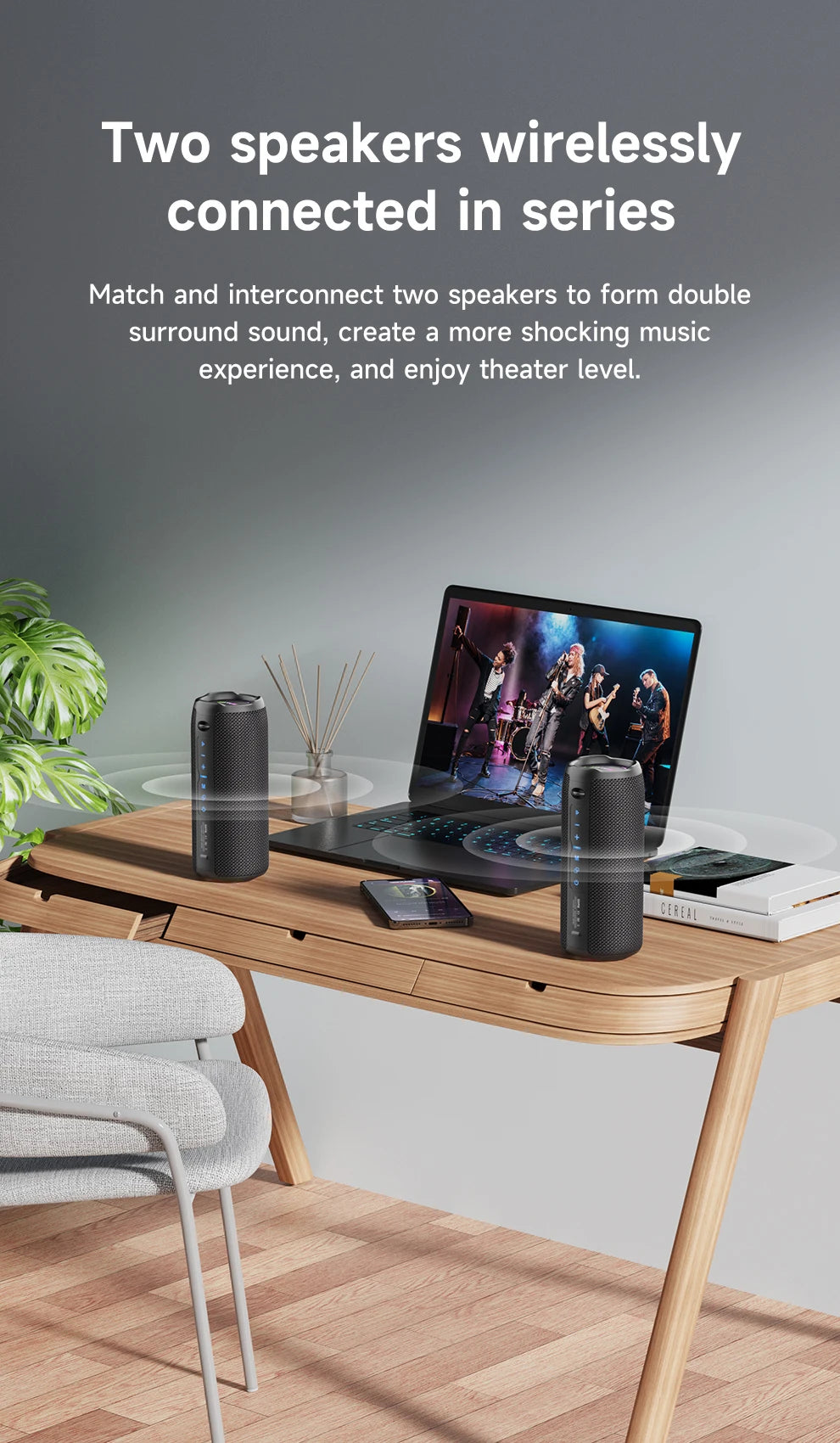 Portable Bluetooth Speaker - 20W Waterproof IPX6 Wireless Dual Pairing Sound - ZOOMNSTORE