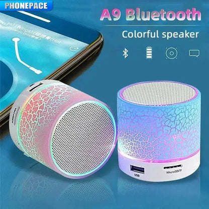 Portable Bluetooth Speaker – Compact Wireless Speaker with Colorful LED Lights & USB/TF Card - ZOOMNSTORE