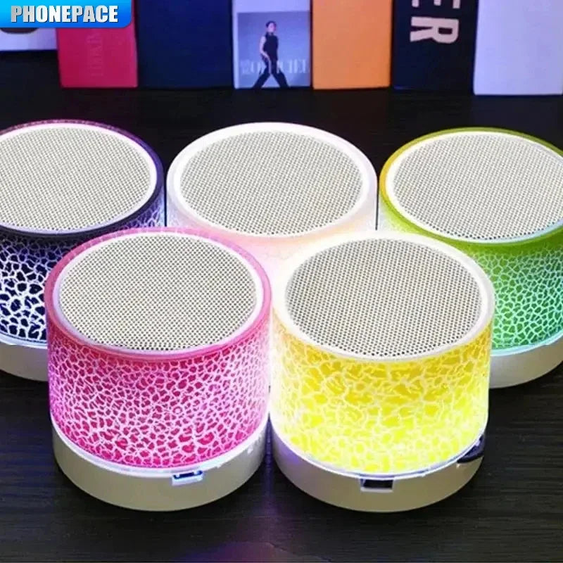Portable Bluetooth Speaker – Compact Wireless Speaker with Colorful LED Lights & USB/TF Card - ZOOMNSTORE